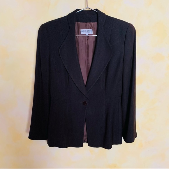 GIORGIO ARMANI Le Collezioni Jacket & Skirt Suite, brown - Picture 9 of 12